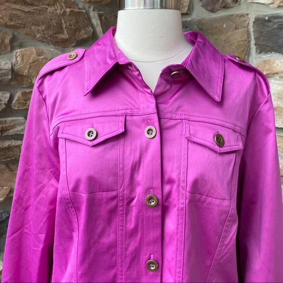 Joan Rivers Y25 Retro Glam Bright Bold Purple Jacket - Picture 6 of 11
